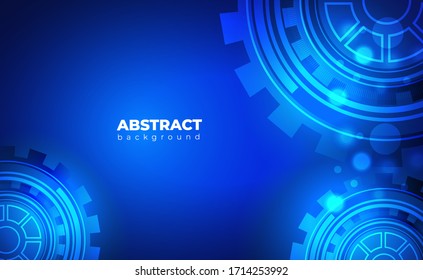 technology background. neon effect. circuit board concept. Gear Wheel Mechanism. button. Hi-tech digital technology and engineering. Digital technology backdrop. Vector illustration