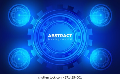 technology background. neon effect. circuit board concept. Gear Wheel Mechanism. button. Hi-tech digital technology and engineering. Digital technology backdrop. Vector illustration