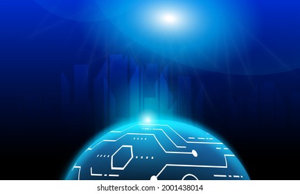 technology background. neon effect. Hi-tech digital technology.