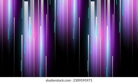 technology background with neon light effect lines