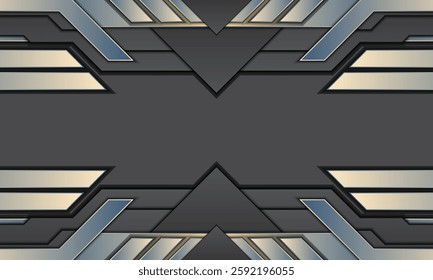 Technology background with neon stripes. Vector illustration.