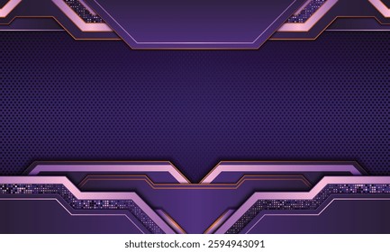 Technology background with neon stripes. Vector illustration.