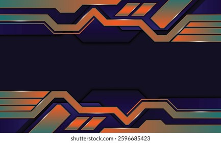 Technology background with neon stripes. Vector illustration.