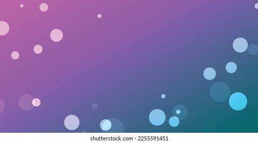 Technologie-Hintergrund. Netzwerkverbindung. Banner für soziale Medien. Vektorgrafik