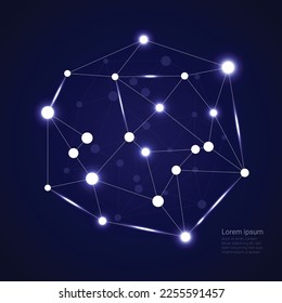 Technology Background. Network Connection. Social Media Banner. Vector Illustration