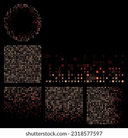 Technology Background. Orange red color theme backgrounds. Gradiented geometric patterns. Elegant vector illustration.