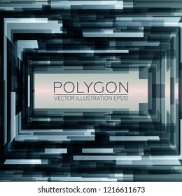 Technology Background. Polygonal abstraction. Vector Image EPS10