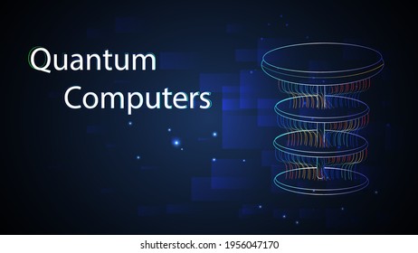 Technology Background Quantum Computers Vector Picture Stock Vector ...