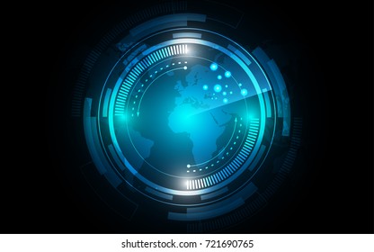 Technology background radar scan innovation vector