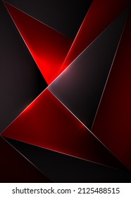 technology background and  red background red frame and polygon