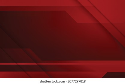Technology background, red modern abstract luxury geometric shape. Premium wallpaper for template, backdrop, brochure, poster, website or banner. 