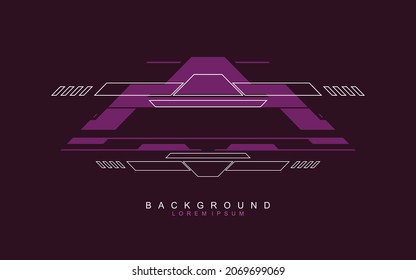 Technology background, red purple modern abstract luxury geometric shape. Premium wallpaper for template, backdrop, brochure, poster, website or banner. 