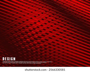 Technology background with red waves. Editable futuristic strokes.