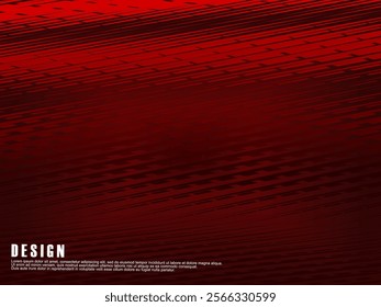 Technology background with red waves. Editable futuristic strokes.