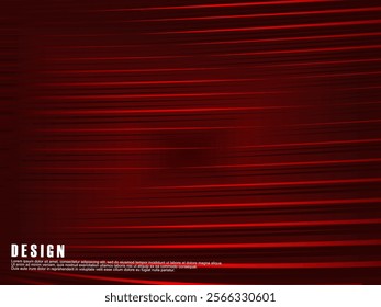 Technology background with red waves. Editable futuristic strokes.