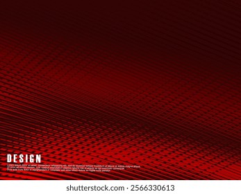 Technology background with red waves. Editable futuristic strokes.
