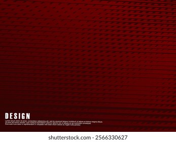 Technology background with red waves. Editable futuristic strokes.