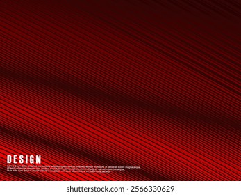 Technology background with red waves. Editable futuristic strokes.