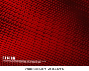 Technology background with red waves. Editable futuristic strokes.