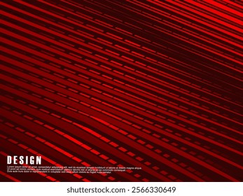 Technology background with red waves. Editable futuristic strokes.
