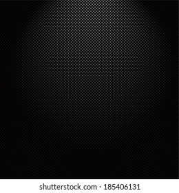 Technology background with seamless circle perforated carbon speaker grill texture for internet sites, web user interfaces (ui) and applications (apps). Vector Pattern