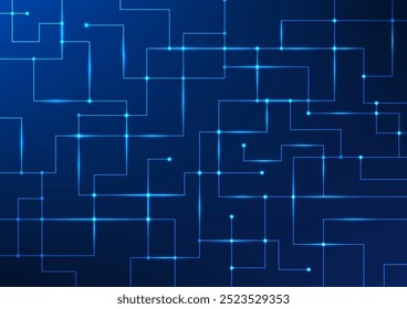 Tecnologia de fundo mostrando linhas de dados interconectadas, transmitindo a conexão de dados e análise de dados na era digital, intercâmbio de dados, adequado para TI e aplicações de desenvolvimento de software.