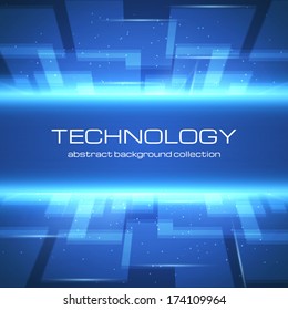 Technology background with space for your text. Vector illustration for your business presentations.