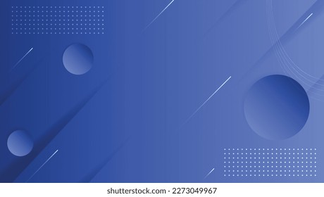 Technology background template bright blue flat circles decor.