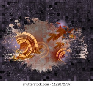 Technology background, vector easy to editable