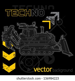 Technology background, vector illustration