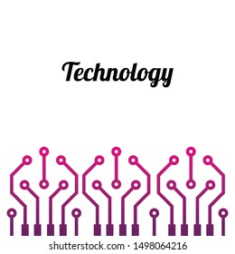 technology background vector illustration isolated