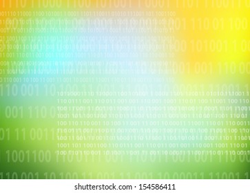 Technology background vector with numbers