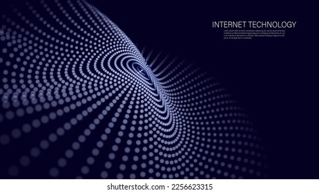 Technology background. Virtual reality analysis. Futuristic bitmap. Vector illustration.