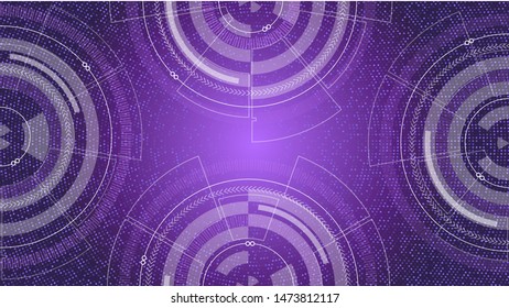 Technology background visualization. Elements with lines, circles and dots array. Technology background connection complex. Visual concept. Graphic abstract background. Vector illustration. Eps 10