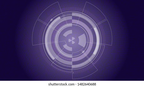 Technology background visualization. Elements with lines, circles and dots array. Technology background connection complex. Visual concept. Graphic abstract background. Vector illustration. Eps 10