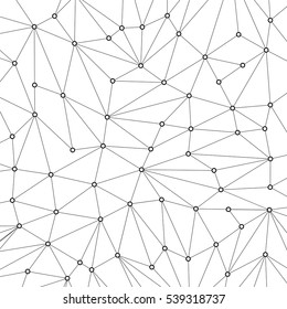 Technology background for web site from black points of connection lines on white background. Abstract information background. IT-development conception. Neural connections_3