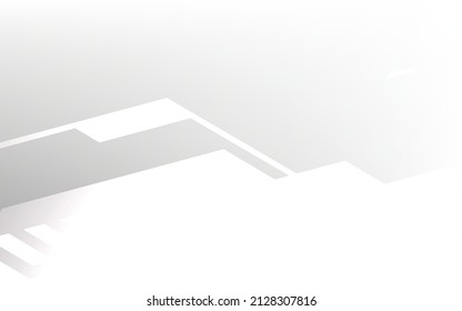 Technology background, white modern abstract luxury geometric shape. Premium wallpaper for template, backdrop, brochure, poster, website or banner. 