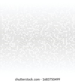 Technology Background. White Modern Pattern. Simple Abstract Backdrop. Circuit board Texture. Vector illustration