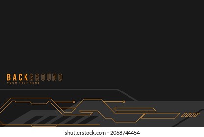 Technology background, yellow modern abstract luxury geometric shape. Premium wallpaper for template, backdrop, brochure, poster, website or banner. 