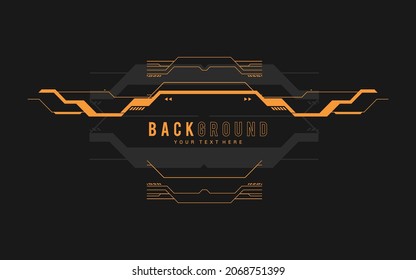 Technology background, yellow modern abstract luxury geometric shape. Premium wallpaper for template, backdrop, brochure, poster, website or banner. 