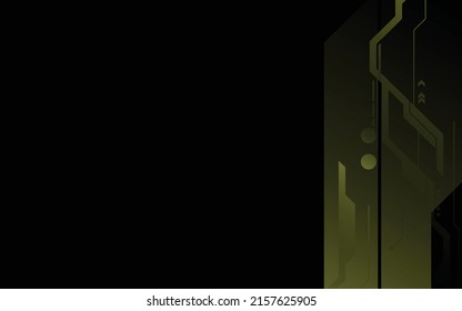 Technology background, yellow modern abstract luxury geometric shape. Premium wallpaper for template, backdrop, brochure, poster, website or banner. 