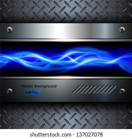 Technology background,3D steel metallic, abstract vector.