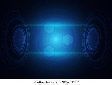 Technology background,blue abstract vector design