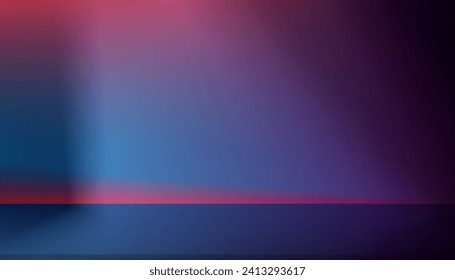 Technology Background,Empty Purple, Blue,Pink Studio Wall Room with Table for Product Present,Vector Backdrop Display podium with futuristic colourful neon light,Banner future Cyberspace concept
