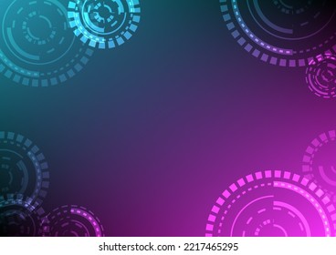 Technology background,tech circle background,digital background,cyber background