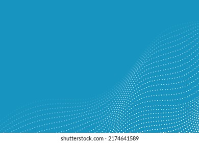 Banner de tecnología. Fondo Resumen De Ola De Partículas Azules. Vector