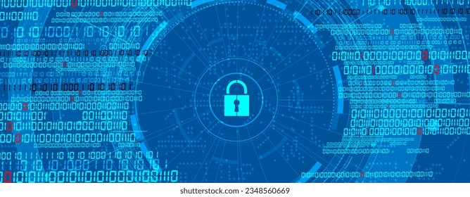 Technology banner design with hexagons abstract background.