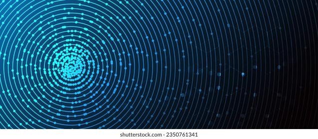 Diseño de pancartas tecnológicas con hexagones de fondo abstracto.