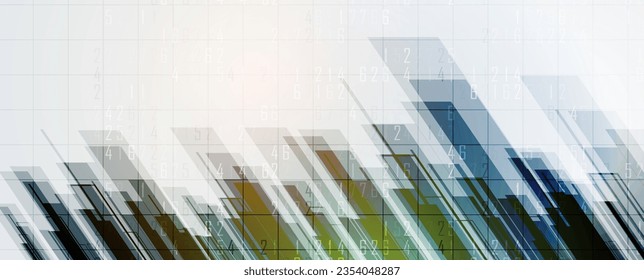 Technology banner design with hexagons abstract background.