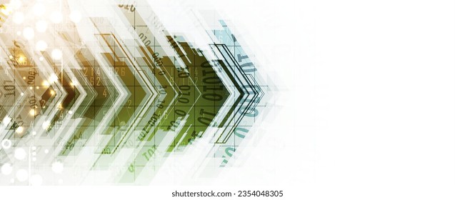 Diseño de pancartas tecnológicas con hexagones de fondo abstracto.